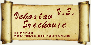 Vekoslav Srećković vizit kartica
